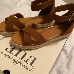Brown/Cognac Espadrille Sandals